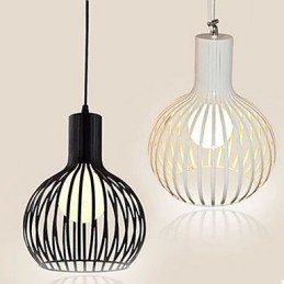 Lámpara de araña estilo jaula de pájaros de hierro forjado con estilo retro americano