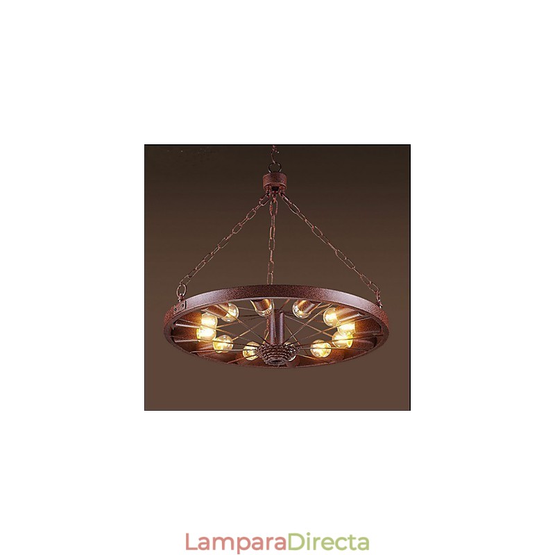 Lámpara colgante de rueda retro para hacer la antigua lámpara colgante industrial