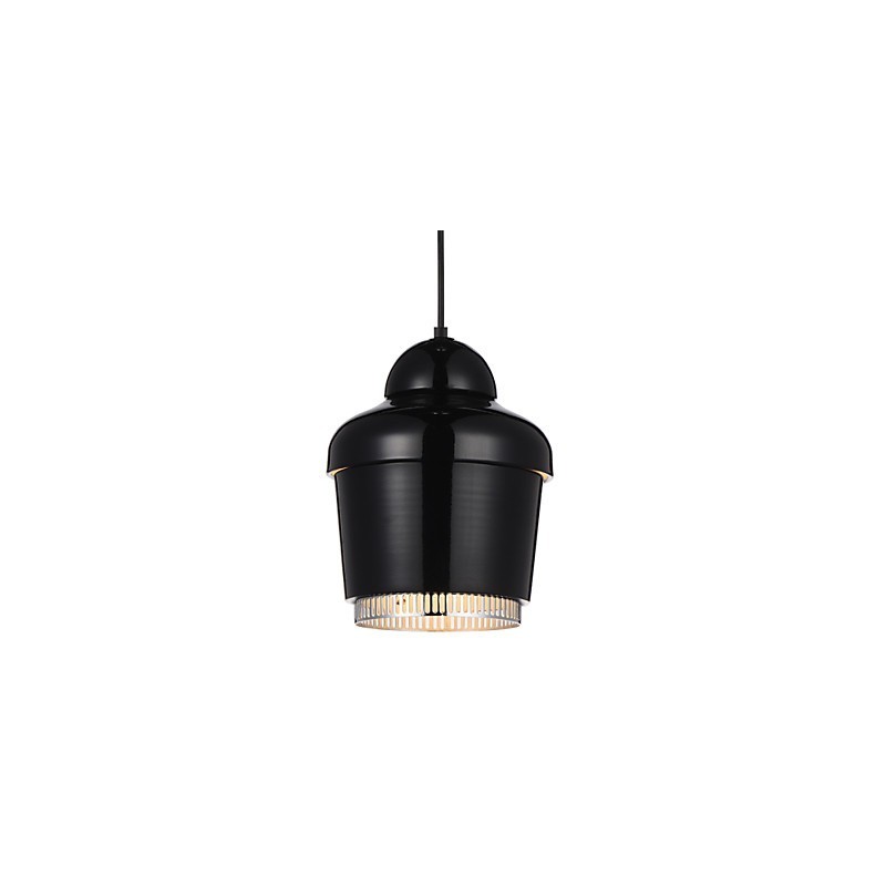 Lámpara colgante de 1 luz, moderna, simplicidad, dorada, cromada, negra, blanca, de acero al carbono, de metal.