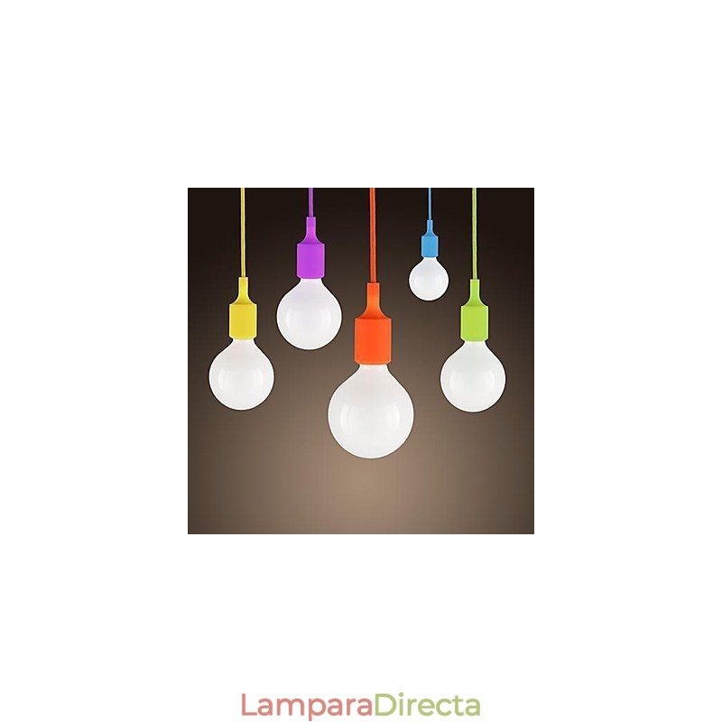 Mini lámpara colgante minimalista moderna de silicona, 1 luz, colores caramelo