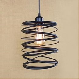 Lámpara colgante de un solo cabezal, creativa y moderna, de hierro forjado, restaurando antiguas costumbres americanas.