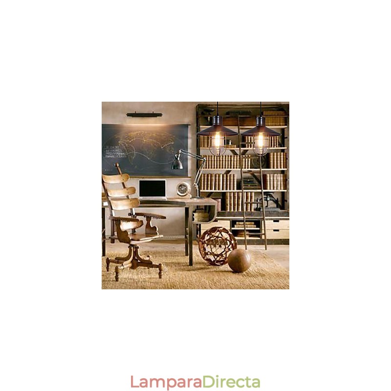 Lámpara colgante con pintura estilo mini retro vintage