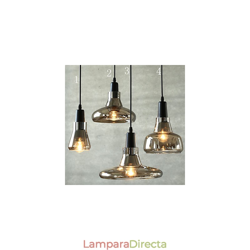 Lámpara de araña de cristal con decoración de sombras contemporánea y contraída.