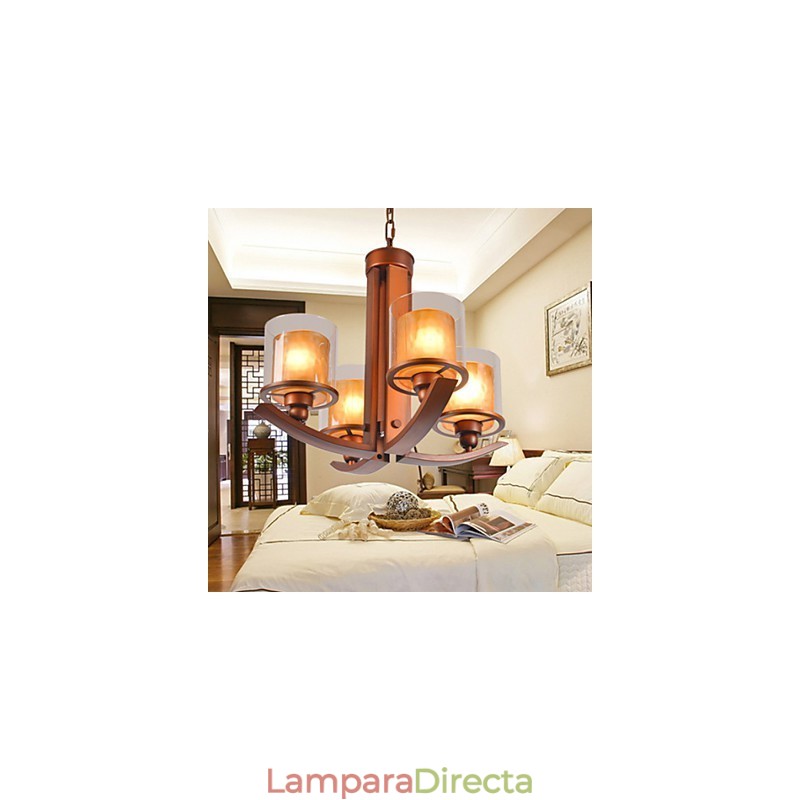 Lámpara de araña de metal con pintura estilo mini retro clásico tradicional