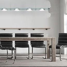 Lámpara de escritorio de restaurante rectangular de vidrio