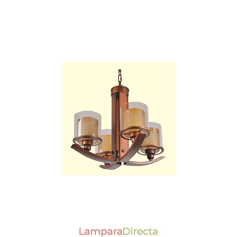 Lámpara de araña de metal con pintura estilo mini retro clásico tradicional