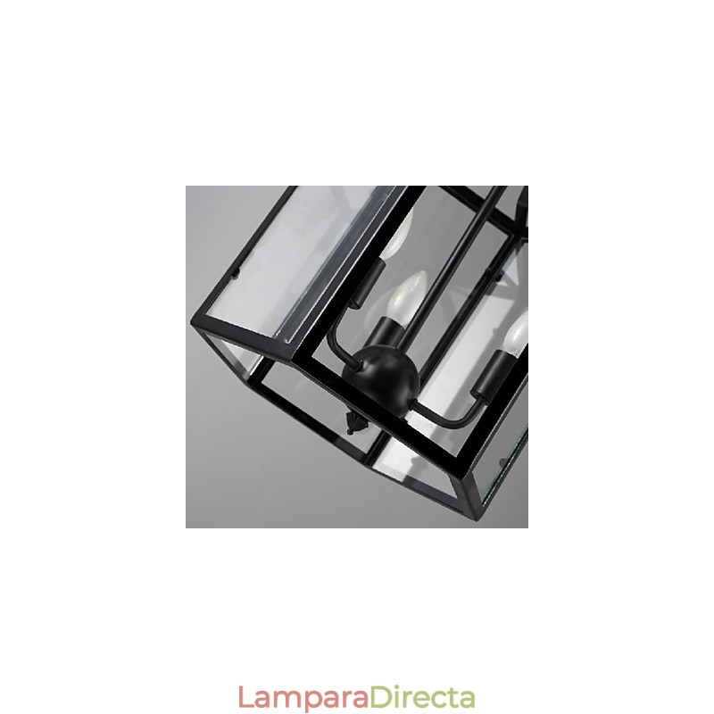 Lámpara colgante de metal con pintura estilo campestre, estilo retro, clásica, tradicional, para comedor