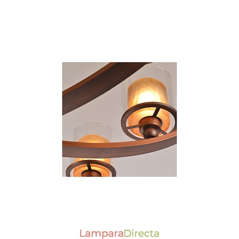 Lámpara de araña de metal con pintura estilo mini retro clásico tradicional