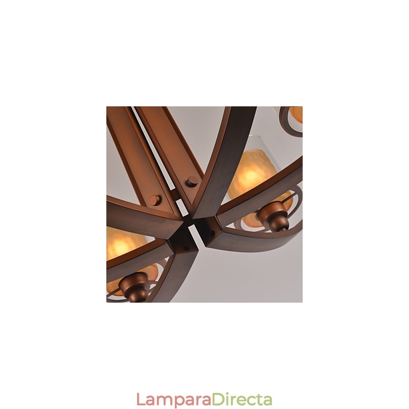 Lámpara de araña de metal con pintura estilo mini retro clásico tradicional