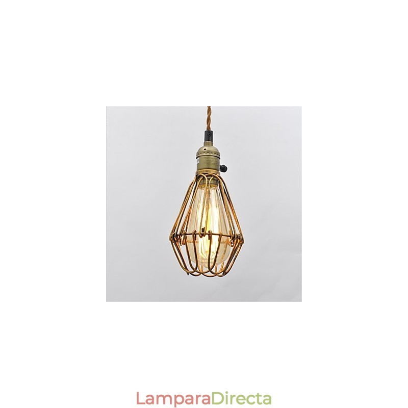 Lámpara de araña de hierro con una sola cabeza de loto vintage estilo country americano