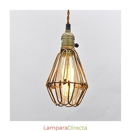 Lámpara de araña de hierro con una sola cabeza de loto vintage estilo country americano Lámpara de araña de hierro con una sola cabeza de loto vintage estilo country americano