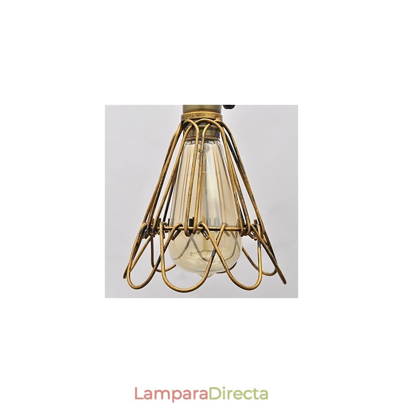 Lámpara de araña de hierro con una sola cabeza de loto vintage estilo country americano