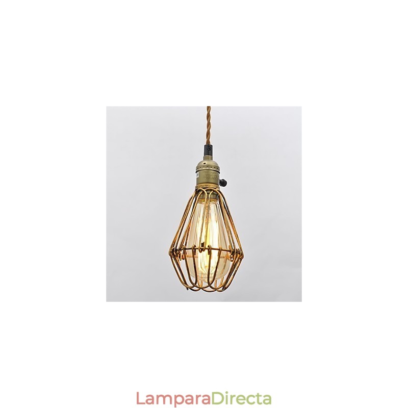 Lámpara de araña de hierro con una sola cabeza de loto vintage estilo country americano