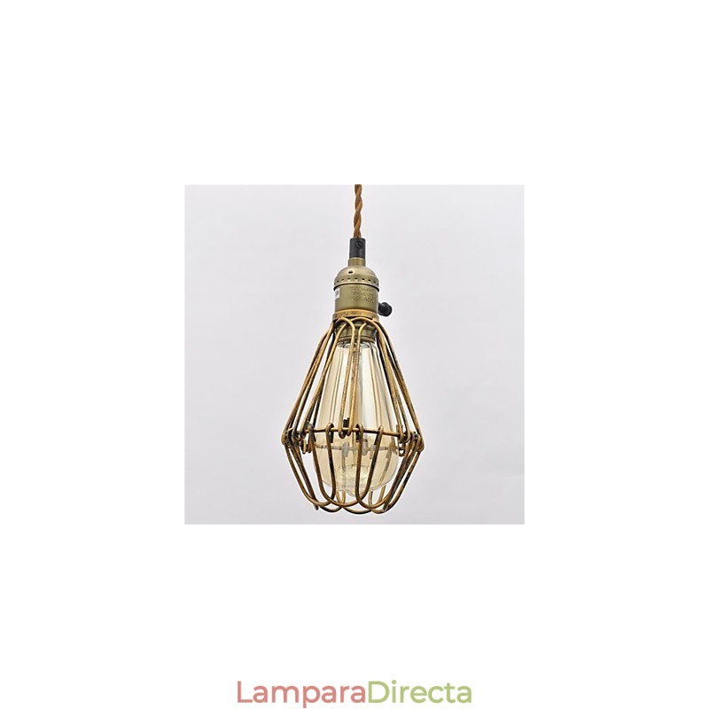 Lámpara de araña de hierro con una sola cabeza de loto vintage estilo country americano