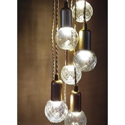Lámpara colgante de cristal con forma de globo terráqueo, estilo tradicional, clásico, rústico, vintage, retro, con pintura en miniatura