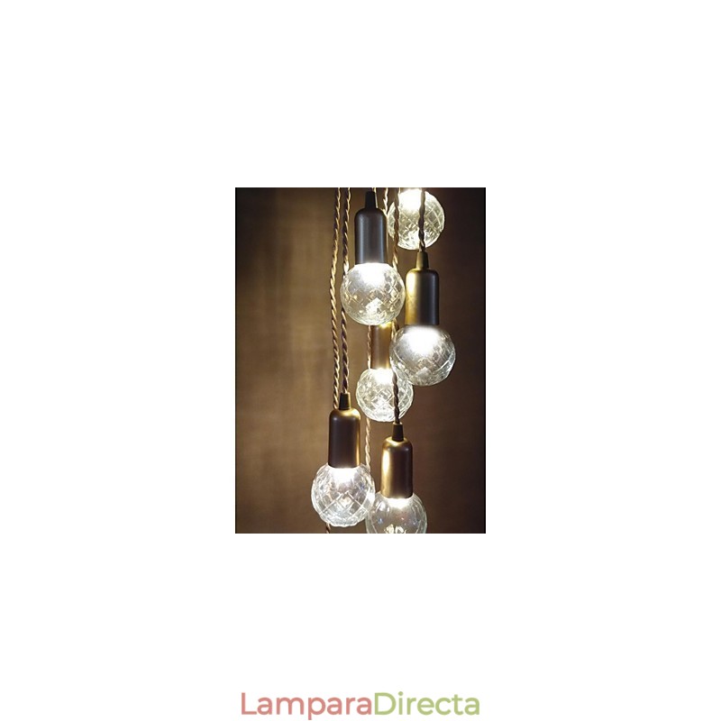 Lámpara colgante de cristal con forma de globo terráqueo, estilo tradicional, clásico, rústico, vintage, retro, con pintura en miniatura