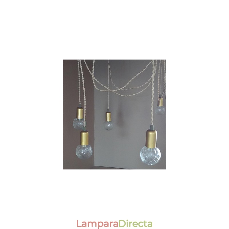 Lámpara colgante de cristal con forma de globo terráqueo, estilo tradicional, clásico, rústico, vintage, retro, con pintura en miniatura