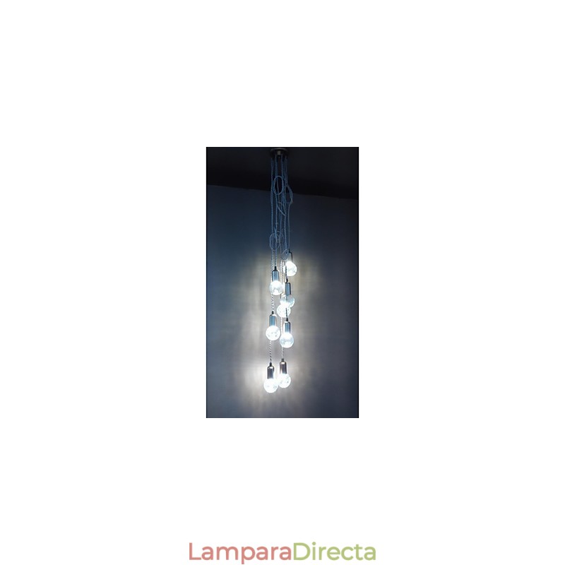 Lámpara colgante de cristal con forma de globo terráqueo, estilo tradicional, clásico, rústico, vintage, retro, con pintura en miniatura