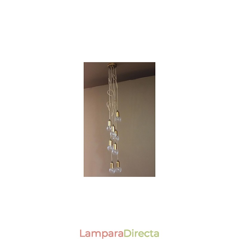 Lámpara colgante de cristal con forma de globo terráqueo, estilo tradicional, clásico, rústico, vintage, retro, con pintura en miniatura