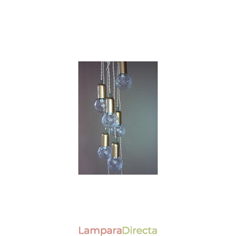 Lámpara colgante de cristal con forma de globo terráqueo, estilo tradicional, clásico, rústico, vintage, retro, con pintura en miniatura