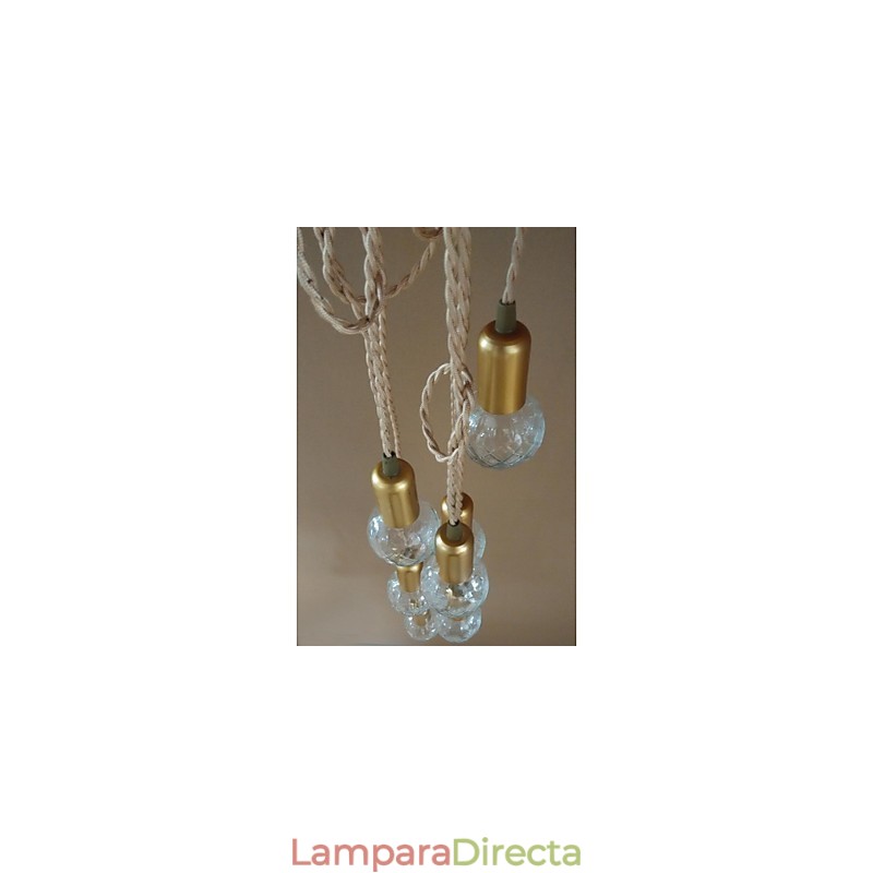 Lámpara colgante de cristal con forma de globo terráqueo, estilo tradicional, clásico, rústico, vintage, retro, con pintura en miniatura