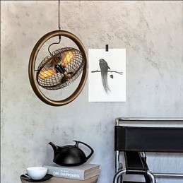 Lámpara colgante de ventilador de viento industrial retro estilo americano
