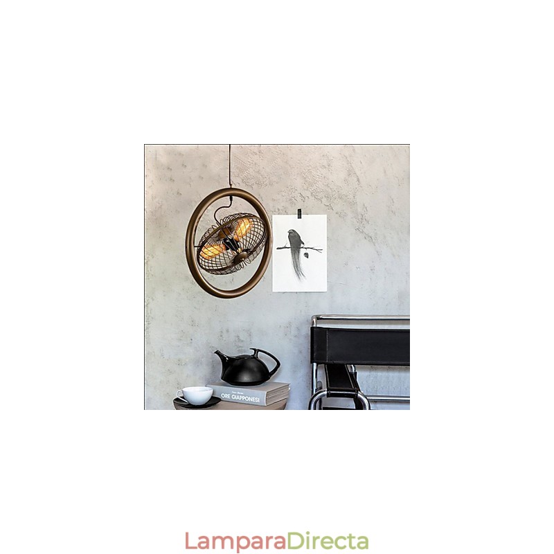 Lámpara colgante de ventilador de viento industrial retro estilo americano