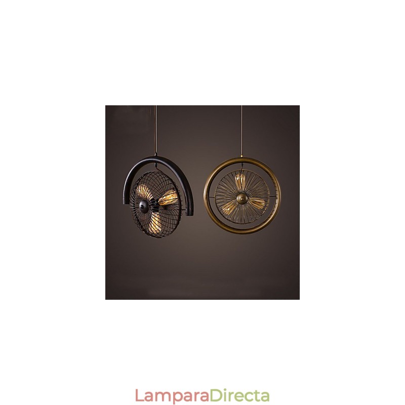 Lámpara colgante de ventilador de viento industrial retro estilo americano
