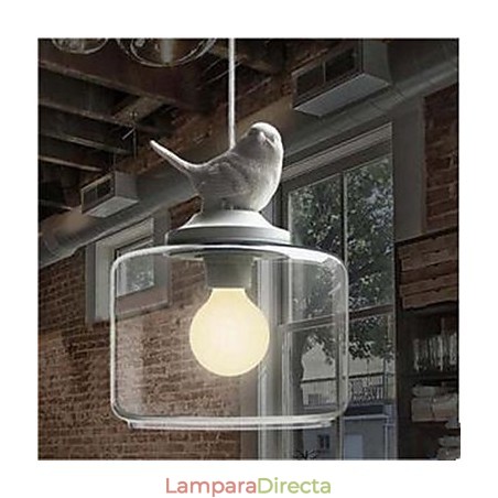 Lámpara colgante de un solo cabezal con forma de pájaro en vidrio Lámpara colgante de un solo cabezal con forma de pájaro en vidrio