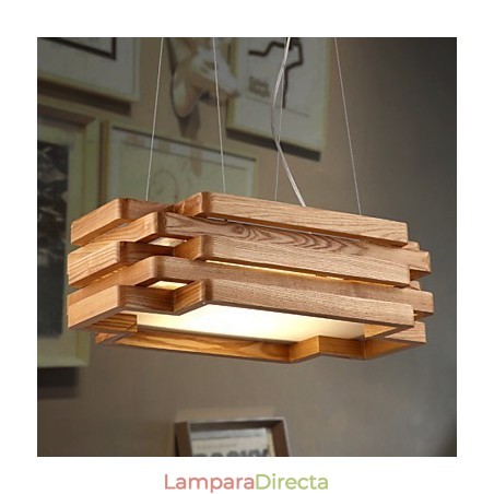 Lámpara colgante de bambú de madera estilo campestre moderno y contemporáneo Lámpara colgante de bambú de madera estilo campestre moderno y contemporáneo