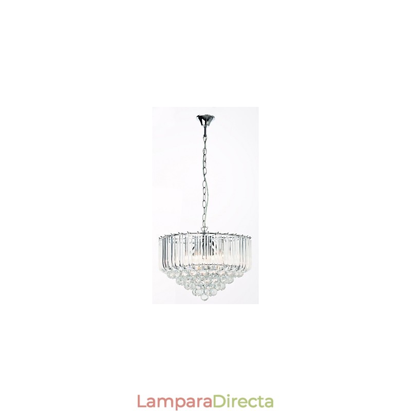 Lámpara de araña moderna de cristal acrílico de 5 luces