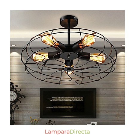 Lámpara colgante de ventilador de metal vintage industrial Steampunk lámpara de techo lámpara de araña Lámpara colgante de ventilador de metal vintage industrial Steampunk lámpara de techo lámpara de araña