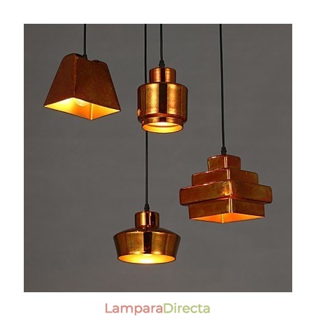 Lámpara colgante de cristal retro estilo country americano con diseño oxidado Lámpara colgante de cristal retro estilo country americano con diseño oxidado