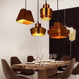 Lámpara colgante de cristal retro estilo country americano con diseño oxidado