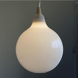 Lámpara colgante de botella de vidrio blanco leche Curva natural