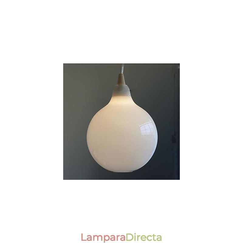 Lámpara colgante de botella de vidrio blanco leche Curva natural