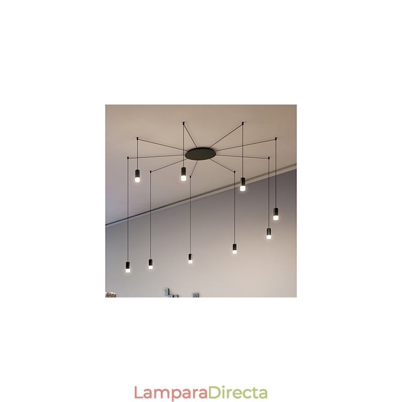Lámpara colgante con diseño creativo de líneas geométricas y contraídas del norte de Europa