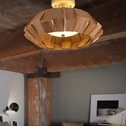 Lámpara colgante de bambú de madera, estilo campestre, contemporáneo y moderno.