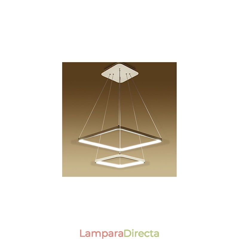 Lámpara colgante de diseño moderno con dos anillos