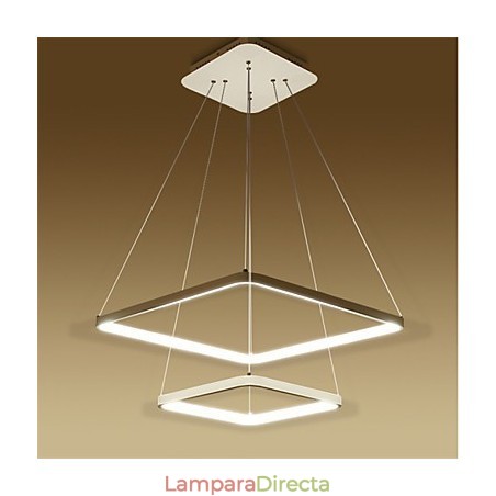 Lámpara colgante de diseño moderno con dos anillos Lámpara colgante de diseño moderno con dos anillos