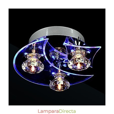 Lámpara de araña moderna de cristal para sala de estar, 3 luces Lámpara de araña moderna de cristal para sala de estar, 3 luces