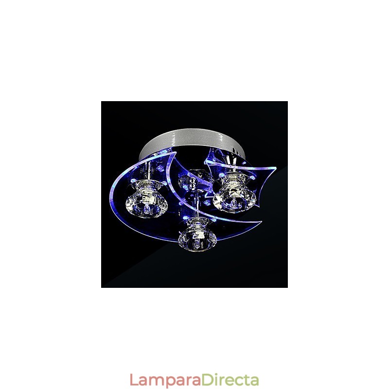 Lámpara de araña moderna de cristal para sala de estar, 3 luces