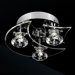 Lámpara de araña moderna de cristal para sala de estar, 3 luces