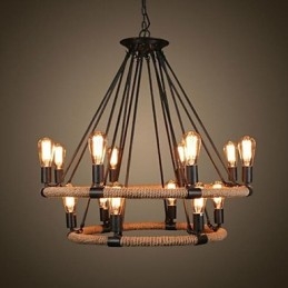 Lámpara colgante de metal con pintura rústica clásica tradicional de estilo vintage retro campestre