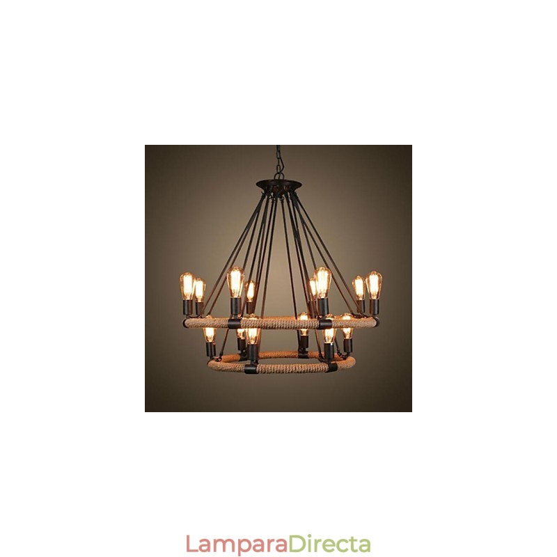 Lámpara colgante de metal con pintura rústica clásica tradicional de estilo vintage retro campestre