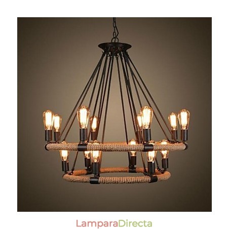 Lámpara colgante de metal con pintura rústica clásica tradicional de estilo vintage retro campestre Lámpara colgante de metal con pintura rústica clásica tradicional de estilo vintage retro campestre