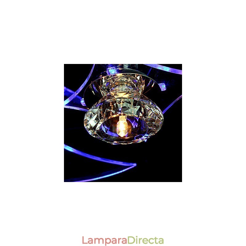 Lámpara de araña moderna de cristal para sala de estar, 3 luces
