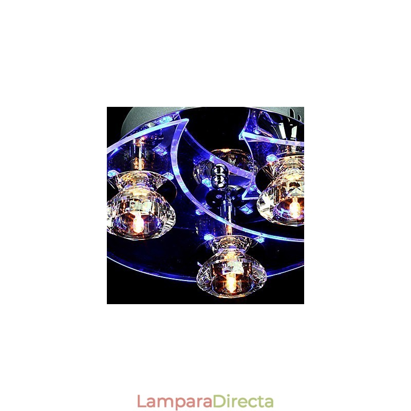 Lámpara de araña moderna de cristal para sala de estar, 3 luces