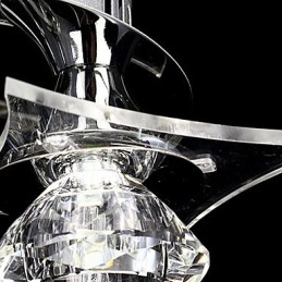 Lámpara de araña moderna de cristal para sala de estar, 3 luces