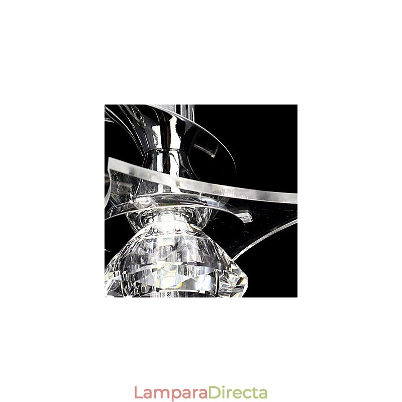 Lámpara de araña moderna de cristal para sala de estar, 3 luces